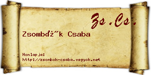 Zsombók Csaba névjegykártya